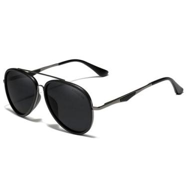 Imagem de  Óculos de Sol Masculino Clássico Piloto Polarizado com Proteção Uv400