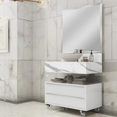 Imagem de Bancada em Porcelanato 80cm para Cuba de Apoio Max Lavatórios