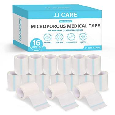 Imagem de JJ CARE Micropore Tape [Pack of 16], 2” x 10 Yards, Breathable Paper Tape Medical Use, Latex-Free Paper Surgical Tape, Individually Boxed Paper Bandage Tape Rolls