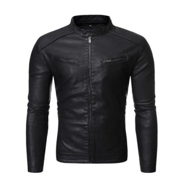 Imagem de Jaqueta Couro Masculina Slim Forrada - WEBMS, EGG