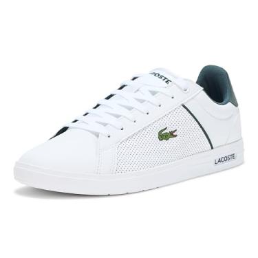Imagem de Lacoste Tênis masculino Lite Base, Branco e verde escuro, 45