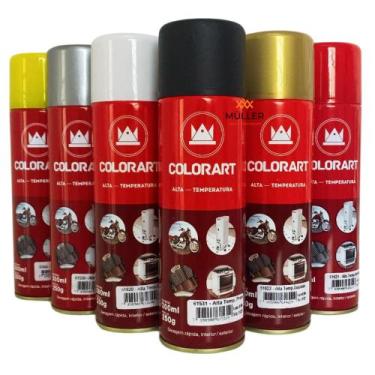 Imagem de Tinta Spray Alta Temperatura Colorart 600 Graus, Dourado