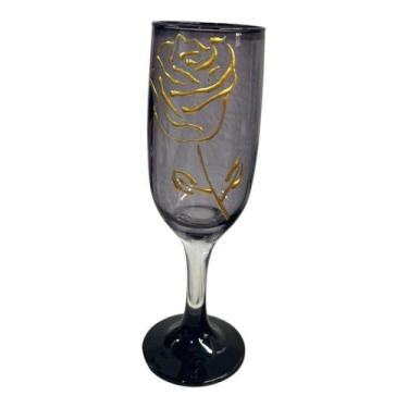 Imagem de Taça Pomba Gira Rosa Negra cristal Super Luxo Vidro 150 ml - Lua Místi
