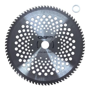 Imagem de Lâmina Faca Circular Disco 80 Dentes Universal para Roçadeiras a Gasolina Carbon Fak