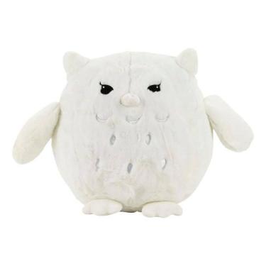 Imagem de Coruja De Pelúcia Branca Super Macia Olhos Charmosos