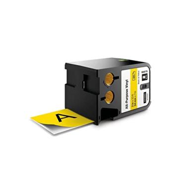 Imagem de DYMO Etiquetas de vinil multiuso XTL, 1,27 cm x 68 cm, preto em transparente