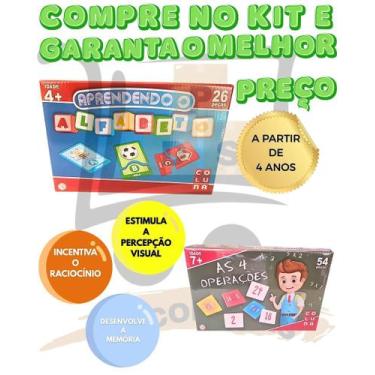 Imagem de Kit 2 Jogo Educativo 4 Anos Aprendendo O Alfabeto Infantil E Brinquedo