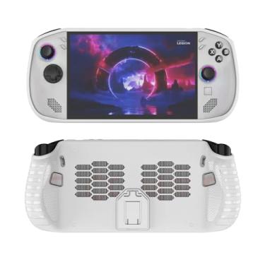 Imagem de Hzycwgone Capa para Lenovo Legion Go S (2025), capa protetora de TPU para Lenovo Legion Go S 8ARP1 portátil, capa traseira macia com suporte para console portátil Legion Go S (branca)