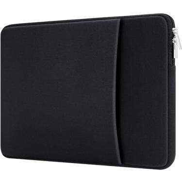 Imagem de MicaYoung Capa acolchoada para laptop de 13 polegadas com bolso compatível com MacBook Air M4 M3 M2 M1/Pro M3 M2 M3 M2 M1, preta