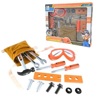 Imagem de Kit Ferramentas Infantil Com Capacete 14 Peças - Fenix 3290