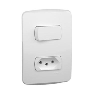 Imagem de Interruptor Paralelo e Tomada 4X2 10A Miluz Branco Schneider