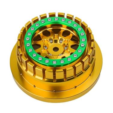 Imagem de BeaxTurbo racing upgrade parts CNC Aluminum Beadlock wheel V2 fits Proline Hyrax Tire For Traxxas UDR 1/7 silver 1PCS (gold/green)