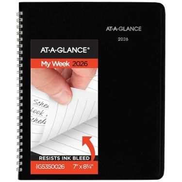 Imagem de AT-A-GLANCE Agenda 2026, semanal, 17,8 cm x 22,2 cm, médio, estilo bloco, DayMinder, preto (G5350026)