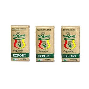 Imagem de Kit 3 Erva Mate Export Orgânica Rei Verde 500g