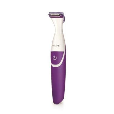 Imagem de Aparador De Pelos Elétrico Philips Bikini Genie Brt383/15 Branco Com Roxo
