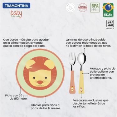 Imagem de Jogo Infantil Tramontina Baby Friends Colorido 03 Peças