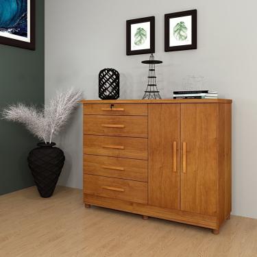 Imagem de Cômoda 5 Gavetas 2 Portas Istambul Tcil Móveis Cinamomo