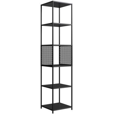 Imagem de Estante 180 Cm Estilo Industrial Com Tela P1023 Preto Pp Preto