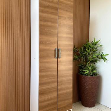 Imagem de Armário Multiuso 2 Portas 5 Prateleiras Grafite