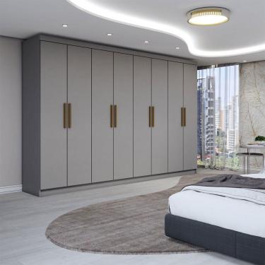 Imagem de Guarda-Roupa Casal Odisseia 8 Portas 4 Gavetas Onix - Panorama Móveis