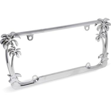 Imagem de Cruiser Accessories Moldura de placa de licença 19003 - Palmeira, cromada