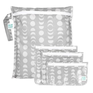 Imagem de Bumkins Bolsa Impermeável Para Transporte De Líquidos E Embalagens, Compatível Com A Tsa, Mochila Bebê, Viagem, Traje Banho, Fraldas Pano, Peças Bomba, Piscina, Roupas Ginástica, Artigos Higiene Pes