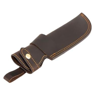 Imagem de NUMJAW Bainha Para Faca Em Couro Legítimo, Com Puxador Horizontal Lâminas De 4-5", Coldre Compacto Edc (Marrom Escuro, 4")