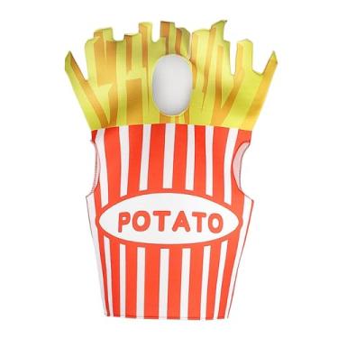 Imagem de Deevoka Fantasia de batata frita, fantasia de comida, cosplay para festa temática, festival, baile de máscaras