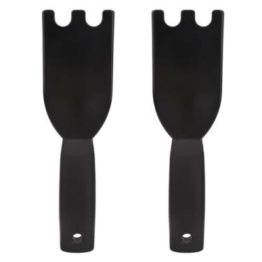 Imagem de 2 raspadores de grelha para George Foreman, grelha interna de nylon com ranhuras, ferramenta de limpeza doméstica resistente ao calor, escova de limpeza antiaderente com aderência confortável