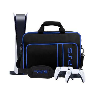 Imagem de Bolsa Protetora de Viagem para PS5 - Console, Controles, Jogos e Fones