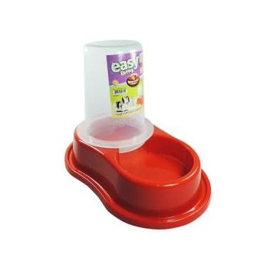 Imagem de Comedouro e Bebedouro Automático Antiformiga para Cães e Gatos, 900ml, Vermelho, 22x19x30cm