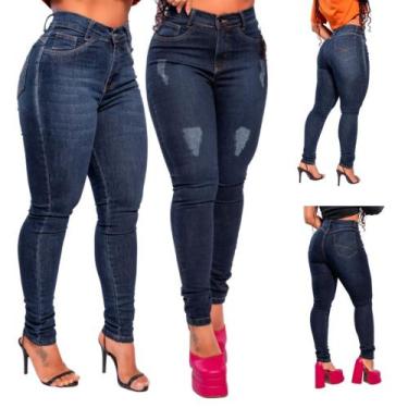 Imagem de Kit 2 Calça Jeans Feminina Escuras, Pieces with attitudes - Camelô Car