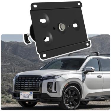 Imagem de Suporte de placa de licença antifurto compatível com Hyundai Palisade, Santa Cruz, Santa Fe 4ª geração TM, Tucson 4ª geração NX4, Tucson Plug-in Hybrid 4ª geração NX4, local, suporte de placa de