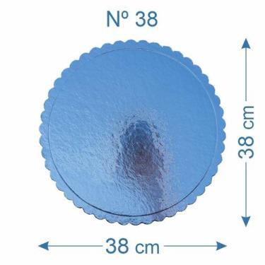 Imagem de 3 Suporte Base de Bolo Cake Board Laminado Prateado Nº38 - AAZ