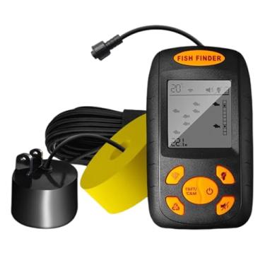 Imagem de YIJU Sonar portátil com fio para pesca, localizador de profundidade de peixes, suprimentos para pesca em lago, mar e água