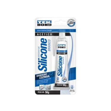 Imagem de Silicone Tekbond Acetico Branco 050G Blister c/12pcs