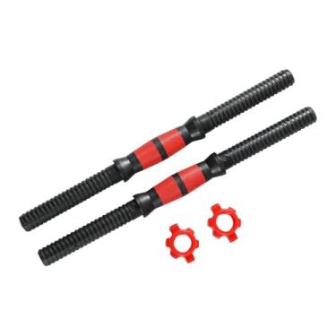 Imagem de menolana 2x Conjunto de halteres com alça ajustável com 2 porcas, barra para exercícios de levantamento de peso, academia e acessórios para casa, 40cm