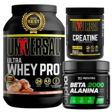 Imagem de Melhores Suplementos Hipertrofia Whey Universal 900g + Creatina Pura U