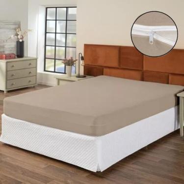 Imagem de Capa Protetora com Zíper Para Colchão Solteiro 88x188x30cm - Sul Brasi