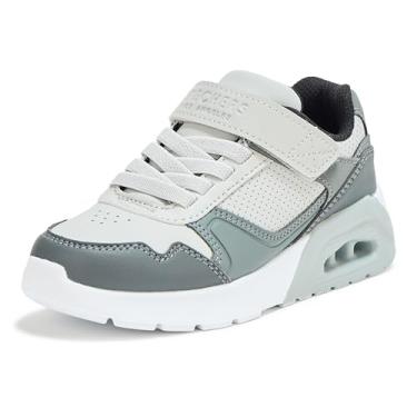 Imagem de SKECHERS Tênis masculino Uno Lite 2.0-Pillar Duo, Cinza claro, 12 Little Kid