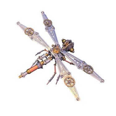 Imagem de ROUASD 3D Metal Puzzle Dragonfly Model Kit for Adults, 202 Pieces Steampunk Insect DIY Assembly Mechanical Models for Advanced Builders Collectors Hobby Gifts Desktop Display