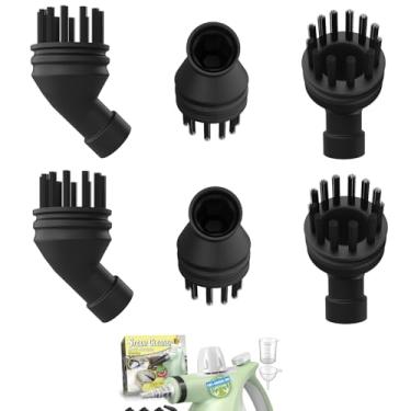 Imagem de Vykyntow Pacote com 6 escovas de nylon de substituição para limpador a vapor, acessórios de limpeza a vapor, peças compatíveis com Wagner 905e/Wagner 925e/pozoera HY-307/SteamFusion WHL-622/KISSDA EM