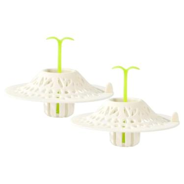 Imagem de ＫＬＫＣＭＳ 2x Protetor de Pia de Banheiro com Filtro para Ralo de Pia com Design de Alça Coletora de Cabelo e Acessórios para Ralo de Bacia