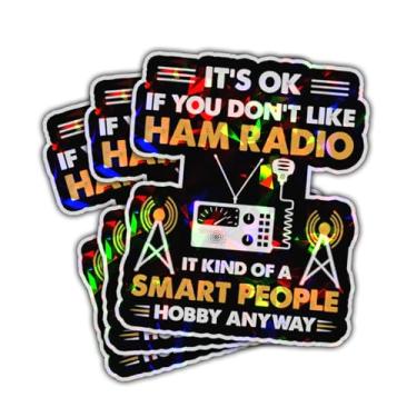 Imagem de Adesivo de rádio amador, presente para operadores de rádio amador, presente para operadores de rádio amador, adesivos engraçados de presente de rádio amador para laptop, garrafa de água, carro, 7,6 cm