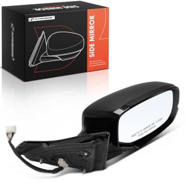 Imagem de A-Premium Espelho retrovisor externo externo dobrável preto elétrico do lado do motorista - compatível com Hyundai Santa Fe 2005 2006