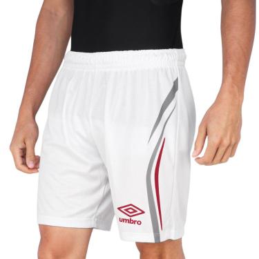 Imagem de Calção Umbro Rush Branco Cinza e Vermelho-G