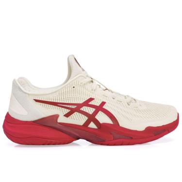 Imagem de Tênis Asics Court FF 3 Novak - Quadra Rápida - Branco Off e Vermelho-42