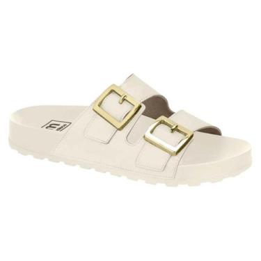 Imagem de Sandália Papete Feminina Moleca  Fivela Off White, Off white, 35