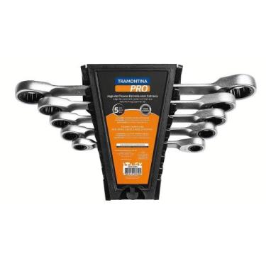 Imagem de Jogo De Chaves Estrela Com Catraca 5 Peças Tramontina Pro Tramontina