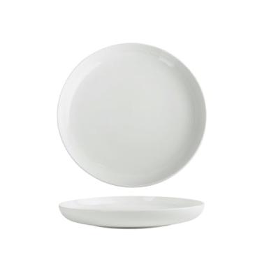 Imagem de Prato de peixe cozido no vapor de cerâmica simples de cor pura de estilo ocidental para uso doméstico -13,75 "Jiajia soup plate"